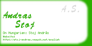 andras stoj business card